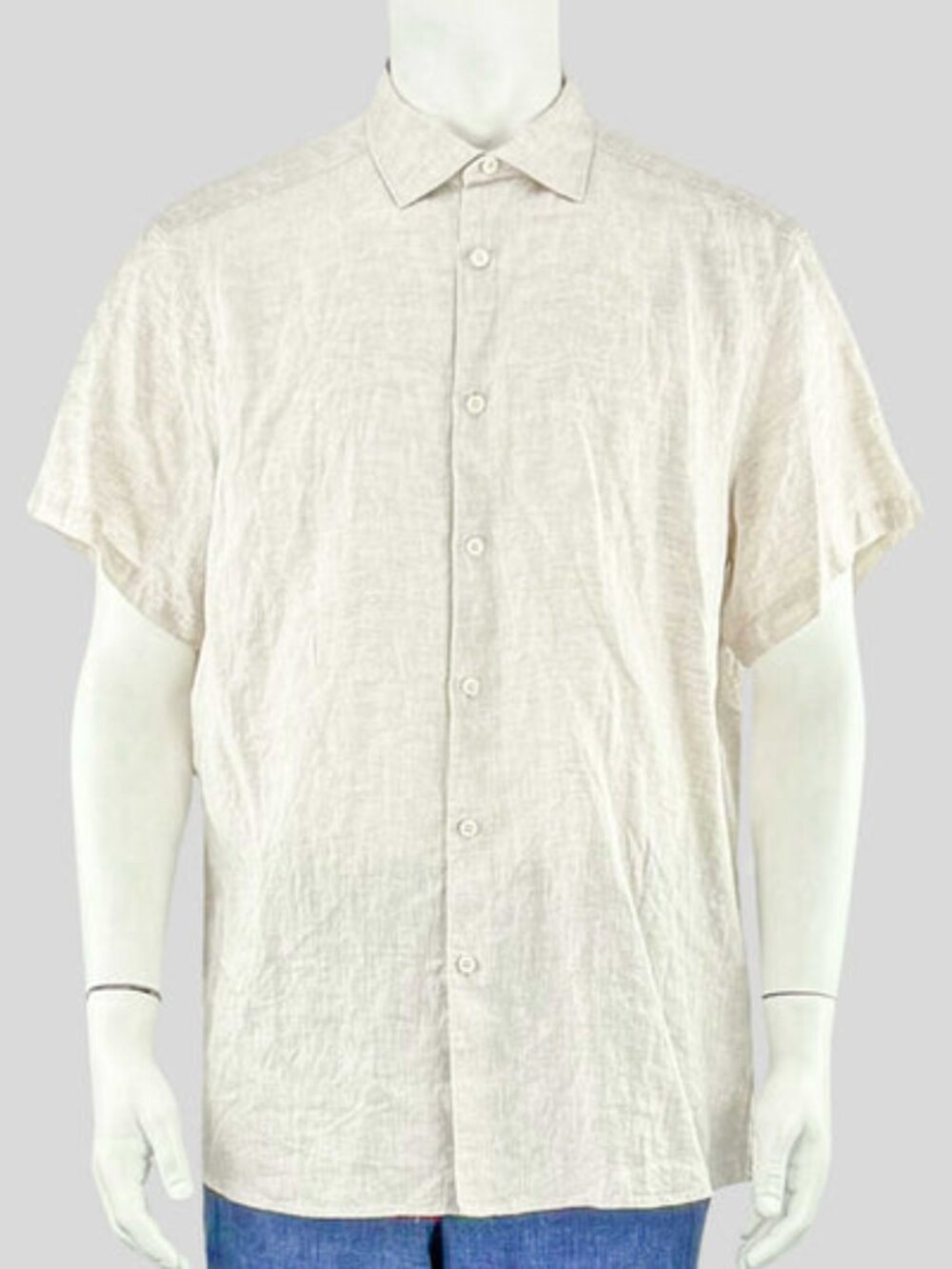 Ermenegildo Zegna Men's Linen Short-Sleeve Shirt | Size Large (Est.) | NWOT